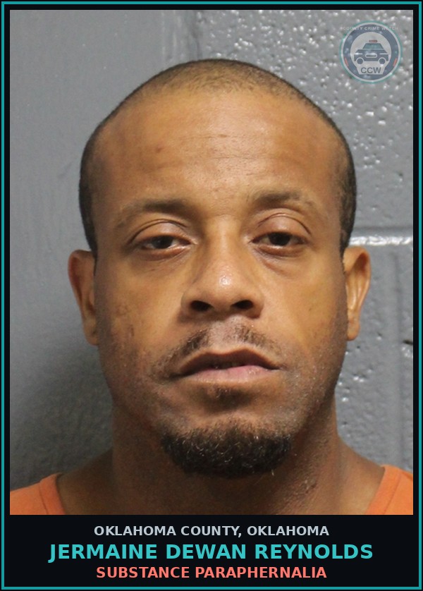 Booking mugshot of Jermaine Dewan Reynolds in Oklahoma County
