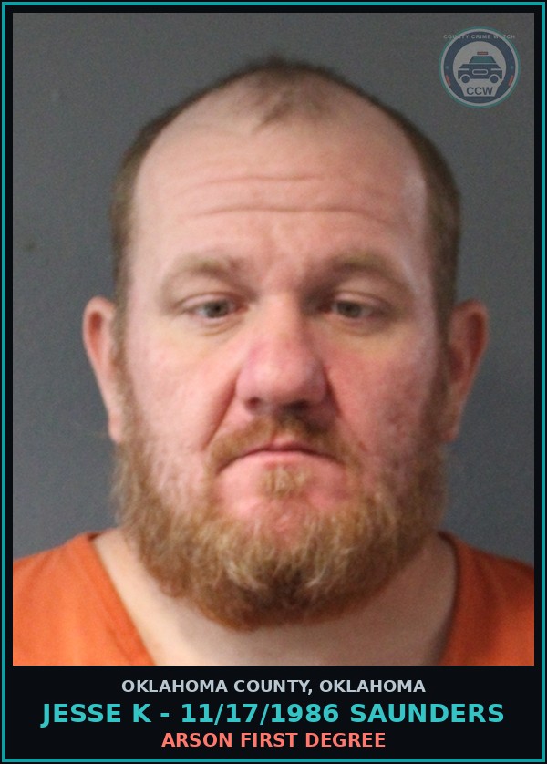 Booking mugshot of Jesse K - 11/17/1986 Saunders in Oklahoma County