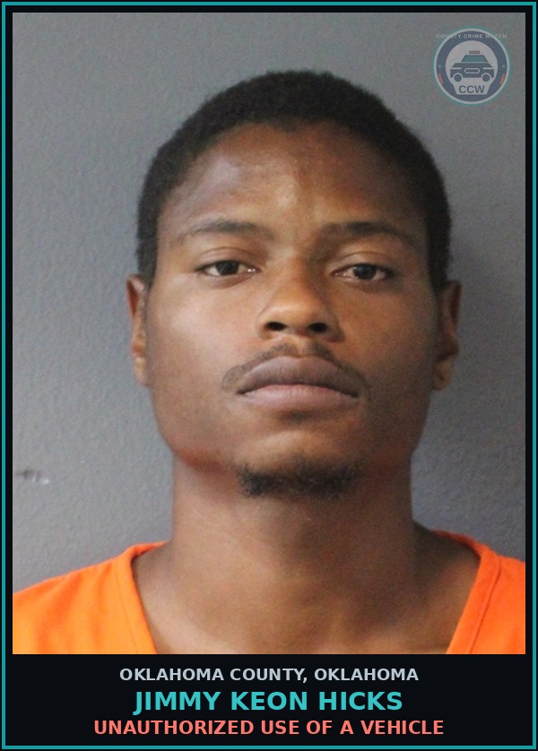 Booking mugshot of Jimmy Keon Hicks in Oklahoma County