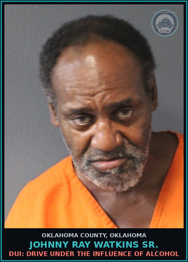 Booking mugshot of Johnny Ray Watkins Sr. in Oklahoma County