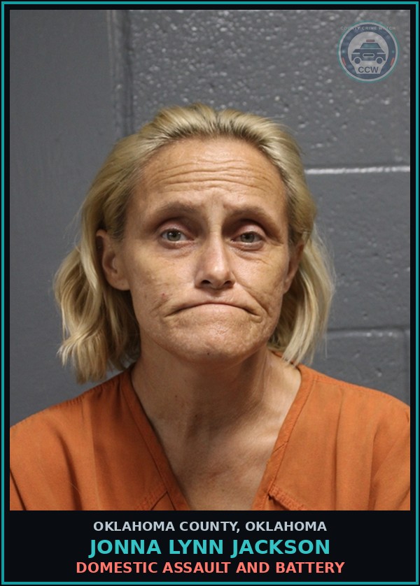 Booking mugshot of Jonna Lynn Jackson in Oklahoma County