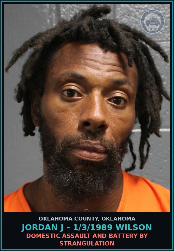 Booking mugshot of Jordan J - 1/3/1989 Wilson in Oklahoma County
