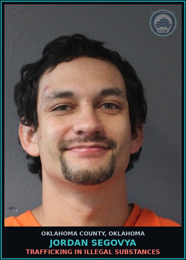 Booking mugshot of Jordan Segovya in Oklahoma County