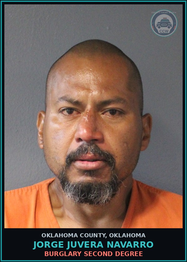 Booking mugshot of Jorge Juvera Navarro in Oklahoma County