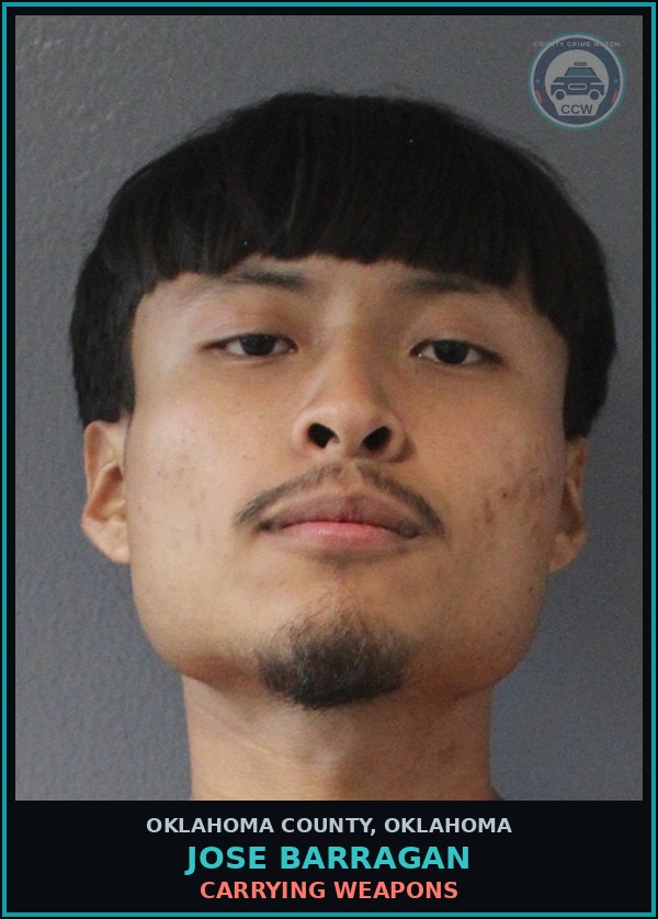 Booking mugshot of Jose Barragan in Oklahoma County