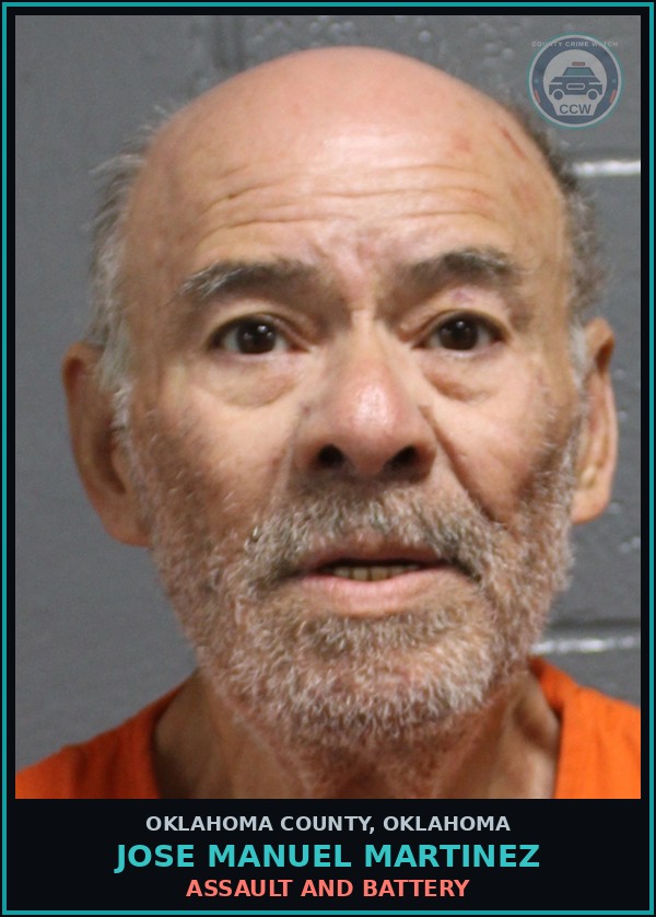 Booking mugshot of Jose Manuel Martinez in Oklahoma County