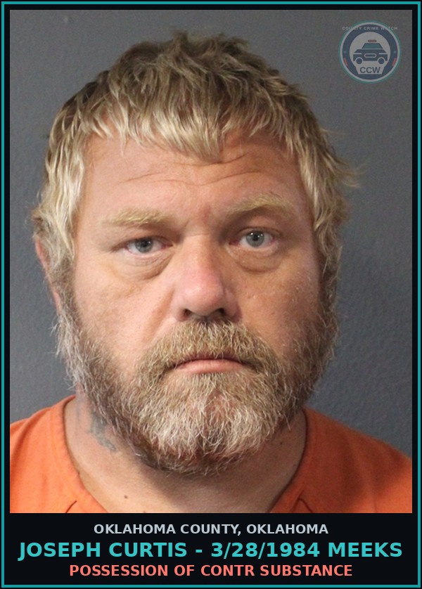 Booking mugshot of Joseph Curtis - 3/28/1984 Meeks in Oklahoma County