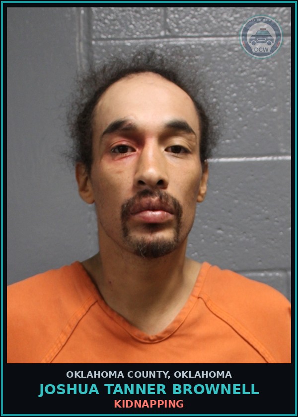 Booking mugshot of Joshua Tanner Brownell in Oklahoma County