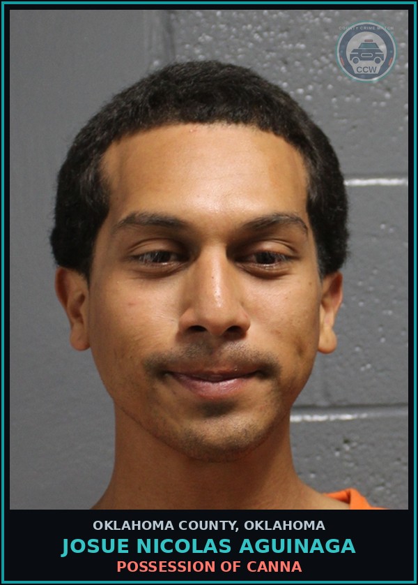 Booking mugshot of Josue Nicolas Aguinaga in Oklahoma County