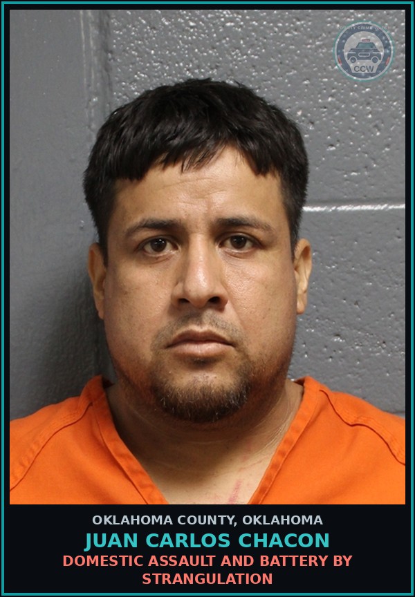Booking mugshot of Juan Carlos Chacon in Oklahoma County