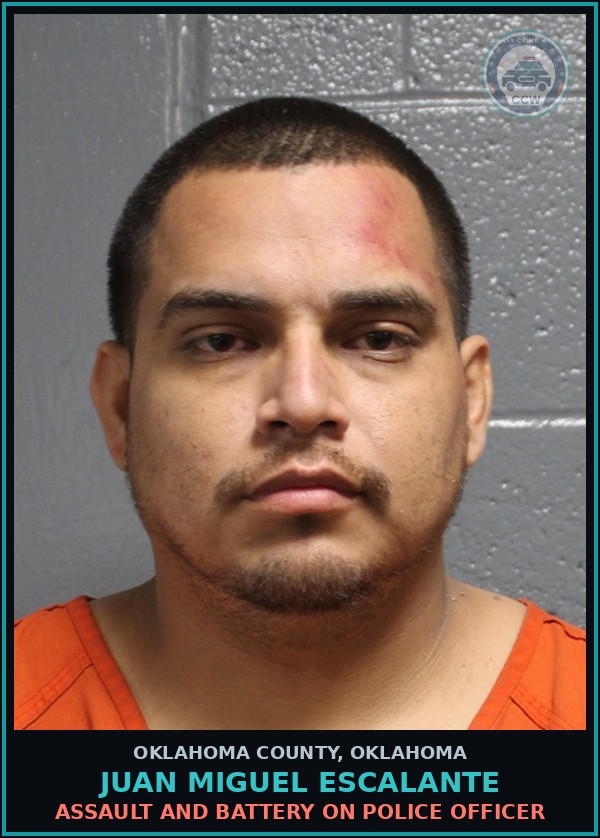 Booking mugshot of Juan Miguel Escalante in Oklahoma County