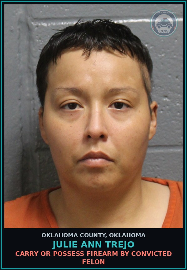 Booking mugshot of Julie Ann Trejo in Oklahoma County