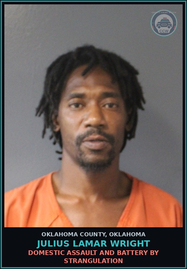 Booking mugshot of Julius Lamar Wright in Oklahoma County