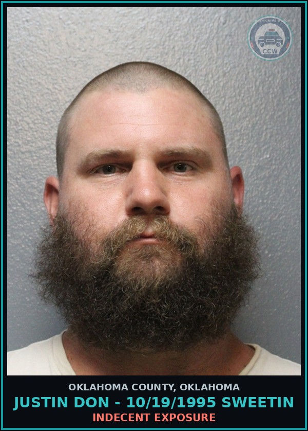 Booking mugshot of Justin Don - 10/19/1995 Sweetin in Oklahoma County