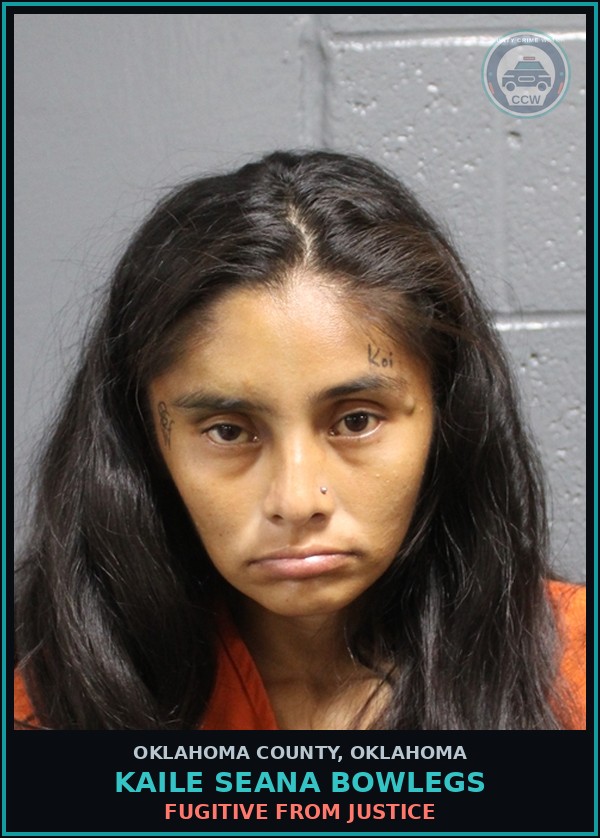 Booking mugshot of Kaile Seana Bowlegs in Oklahoma County