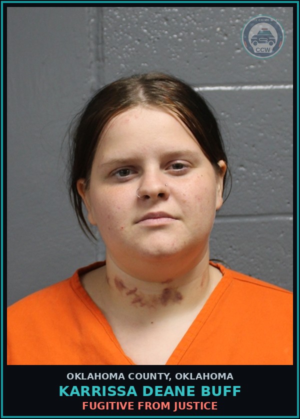 Booking mugshot of Karrissa Deane Buff in Oklahoma County