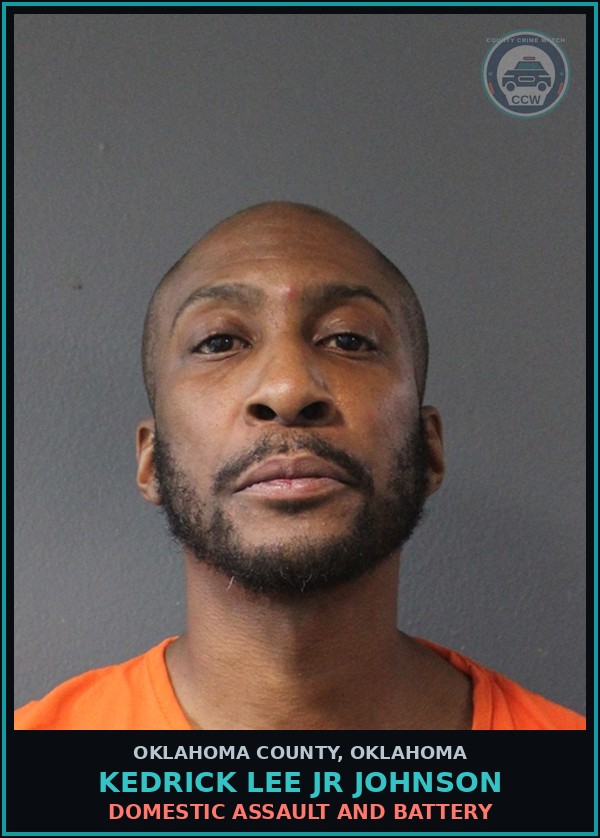 Booking mugshot of Kedrick Lee Jr Johnson in Oklahoma County