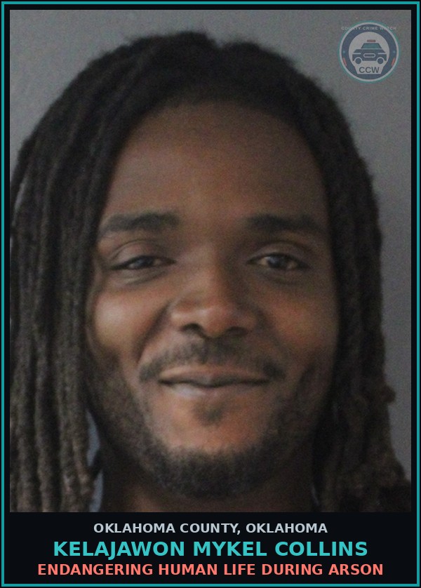 Booking mugshot of Kelajawon Mykel Collins in Oklahoma County