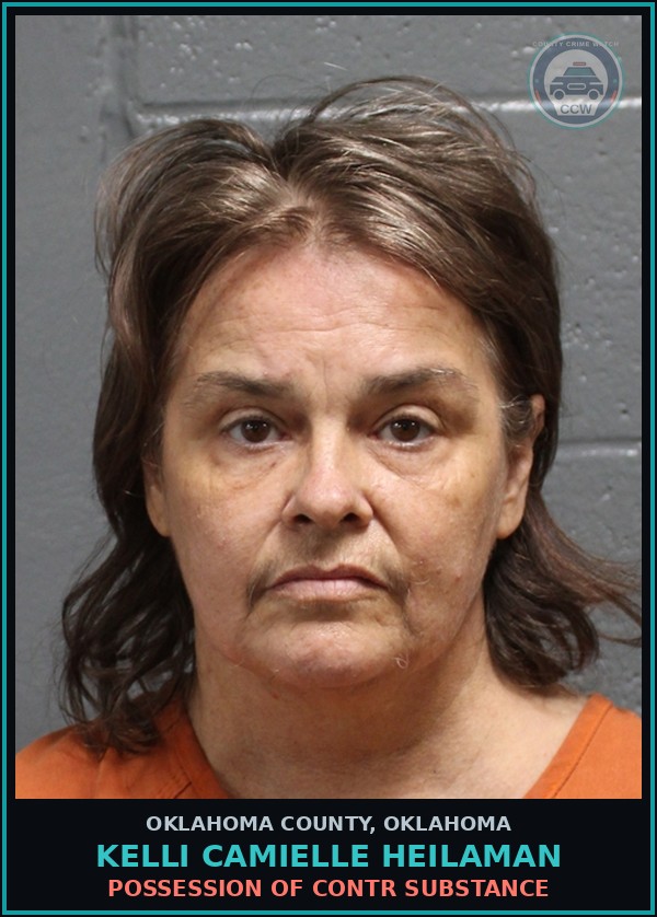 Booking mugshot of Kelli Camielle Heilaman in Oklahoma County