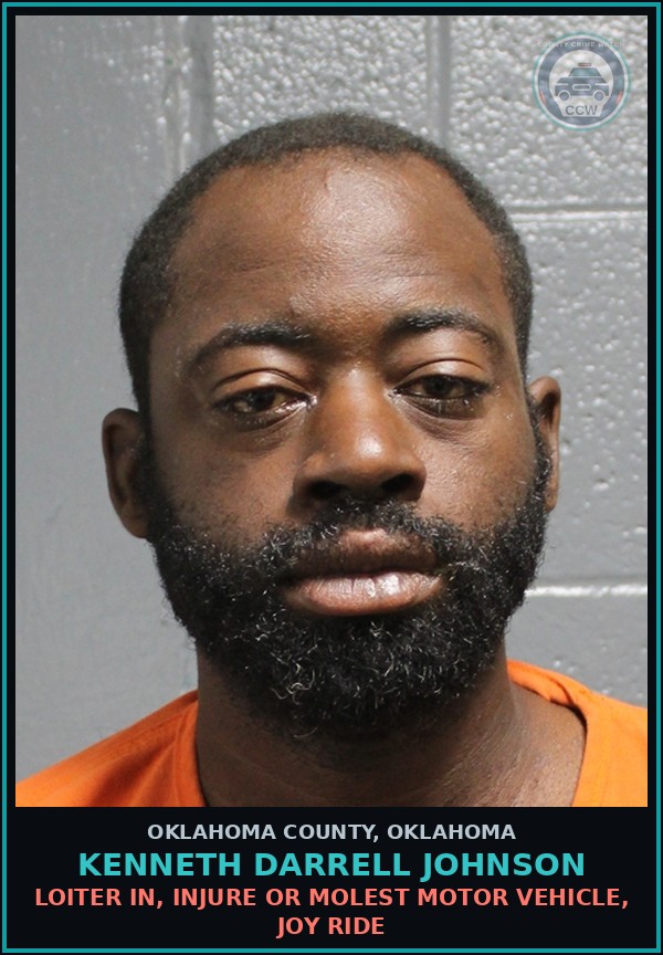 Booking mugshot of Kenneth Darrell Johnson in Oklahoma County
