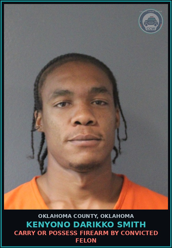 Booking mugshot of Kenyono Darikko Smith in Oklahoma County