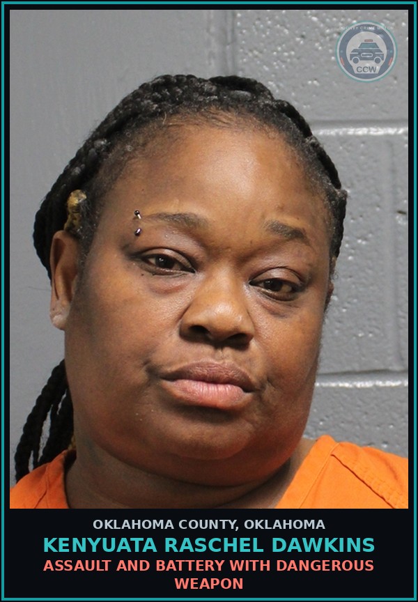Booking mugshot of Kenyuata Raschel Dawkins in Oklahoma County