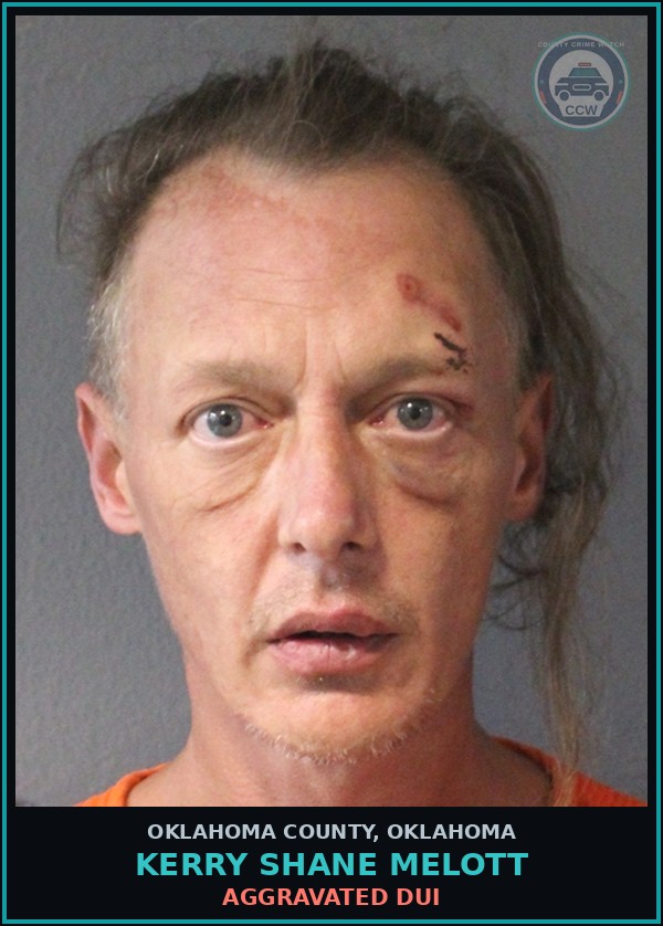 Booking mugshot of Kerry Shane Melott in Oklahoma County
