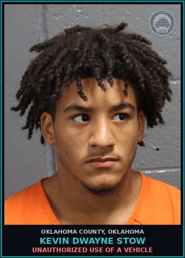 Booking mugshot of Kevin Dwayne Stow in Oklahoma County