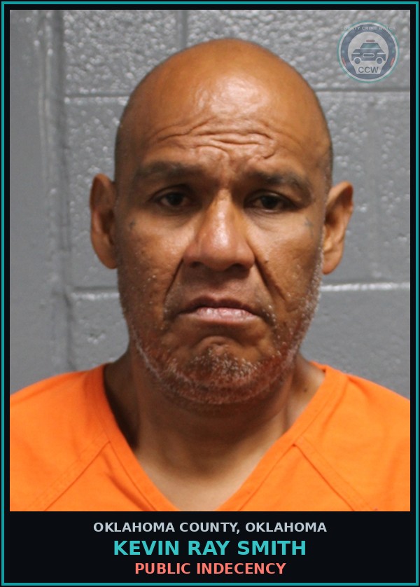 Booking mugshot of Kevin Ray Smith in Oklahoma County