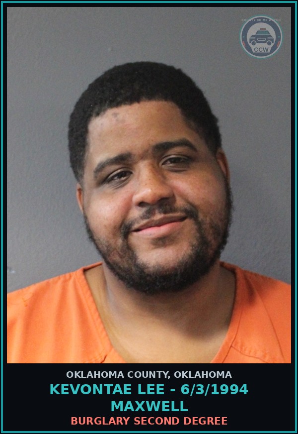 Booking mugshot of Kevontae Lee - 6/3/1994 Maxwell in Oklahoma County