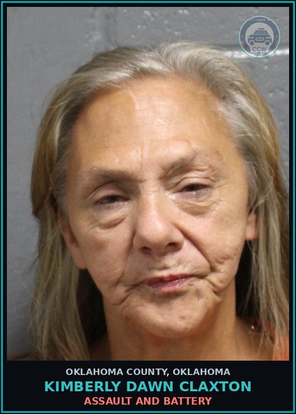 Booking mugshot of Kimberly Dawn Claxton in Oklahoma County