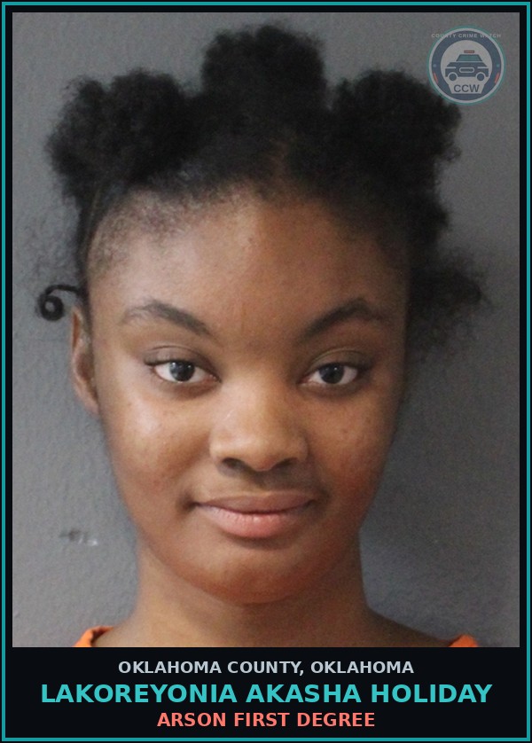 Booking mugshot of Lakoreyonia Akasha Holiday in Oklahoma County