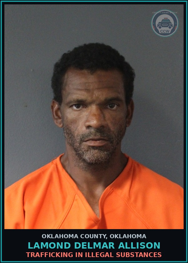 Booking mugshot of Lamond Delmar Allison in Oklahoma County