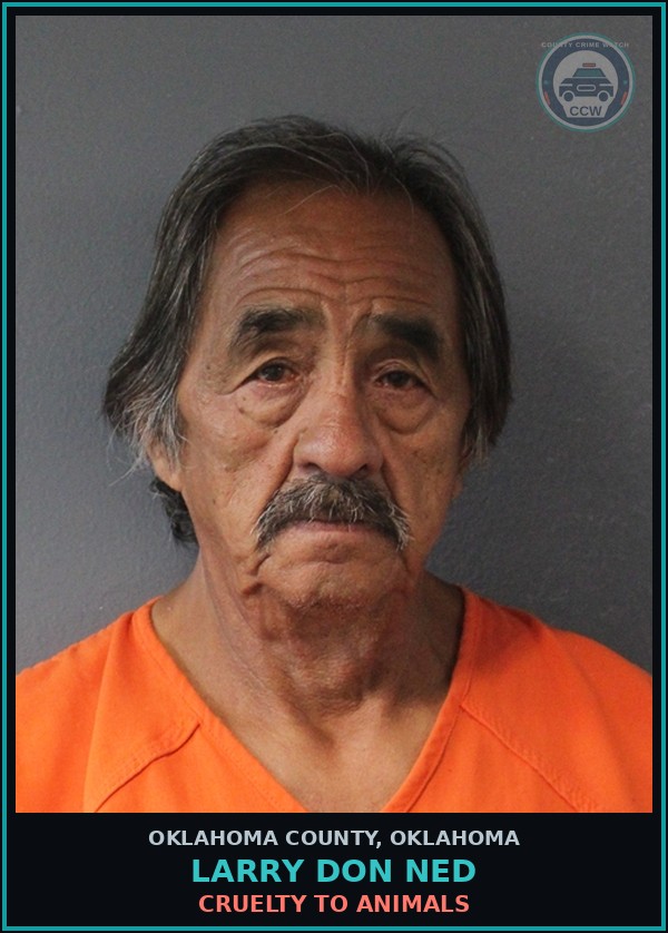 Booking mugshot of Larry Don Ned in Oklahoma County