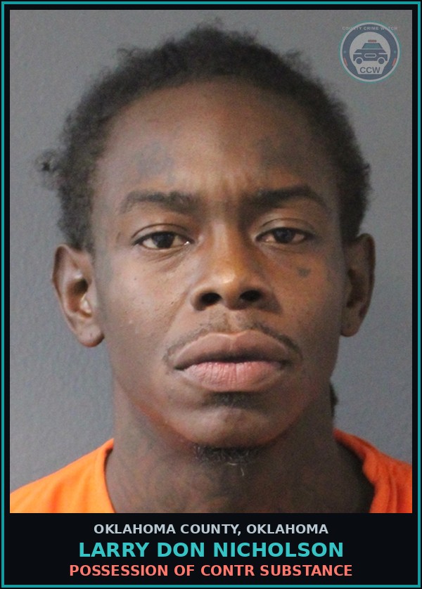 Booking mugshot of Larry Don Nicholson in Oklahoma County