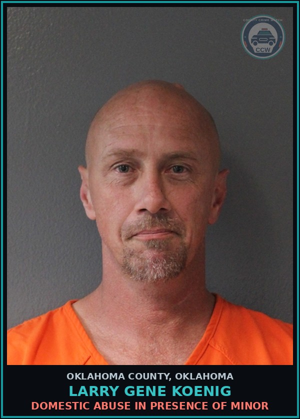Booking mugshot of Larry Gene Koenig in Oklahoma County