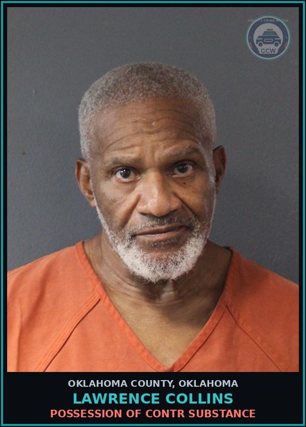 Booking mugshot of Lawrence Collins in Oklahoma County