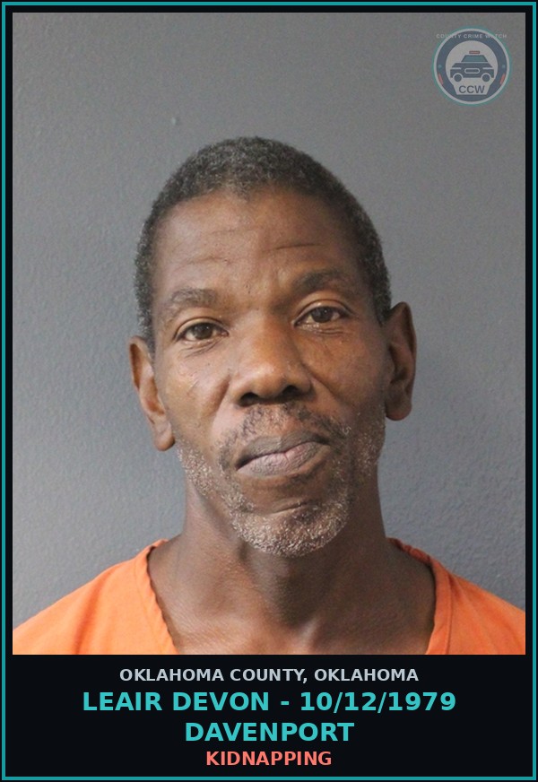 Booking mugshot of Leair Devon - 10/12/1979 Davenport in Oklahoma County