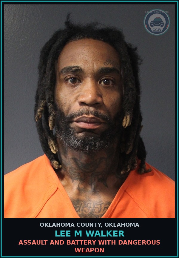 Booking mugshot of Lee M Walker in Oklahoma County