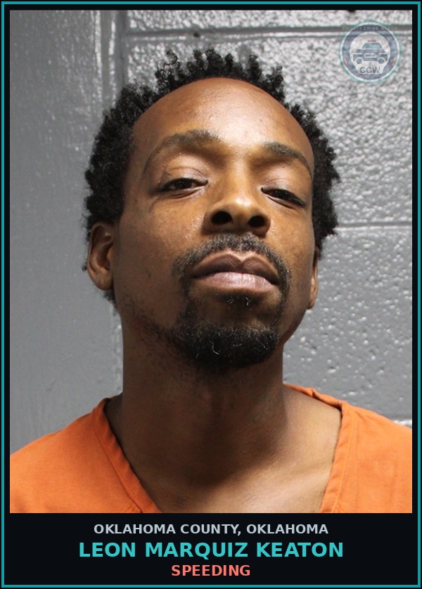 Booking mugshot of Leon Marquiz Keaton in Oklahoma County