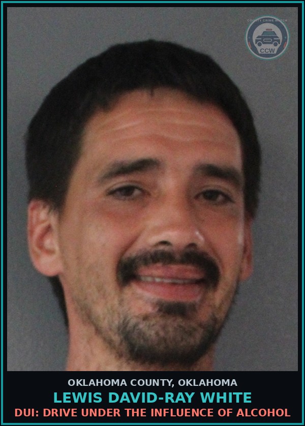 Booking mugshot of Lewis David-Ray White in Oklahoma County