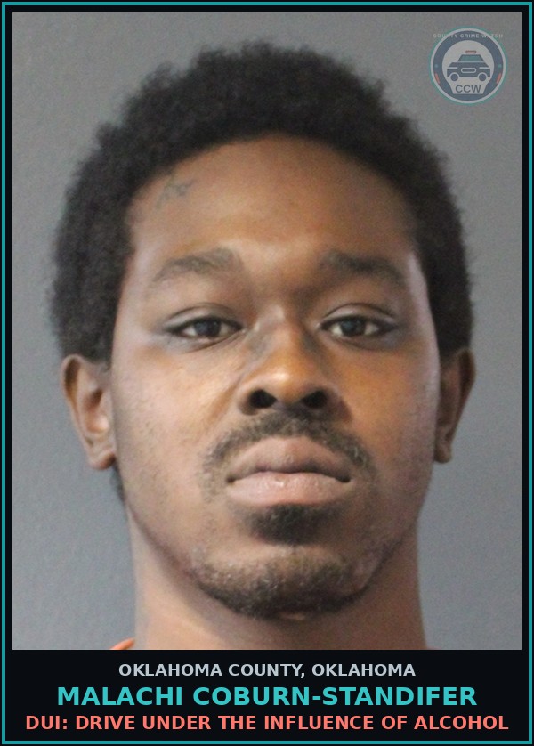 Booking mugshot of Malachi Coburn-Standifer in Oklahoma County