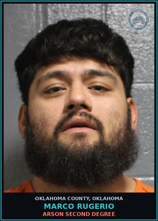 Booking mugshot of Marco Rugerio in Oklahoma County