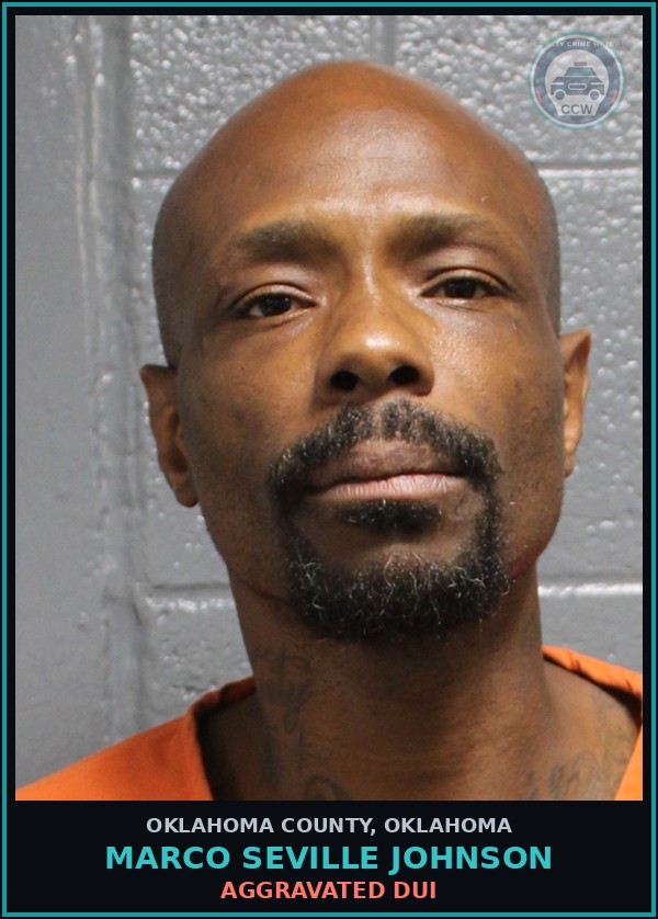 Booking mugshot of Marco Seville Johnson in Oklahoma County