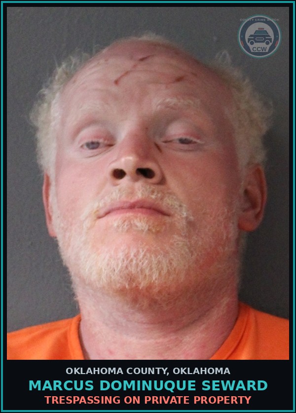 Booking mugshot of Marcus Dominuque Seward in Oklahoma County