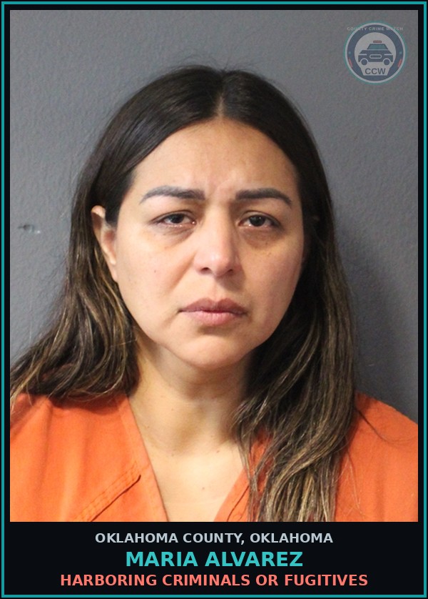 Booking mugshot of Maria Alvarez in Oklahoma County