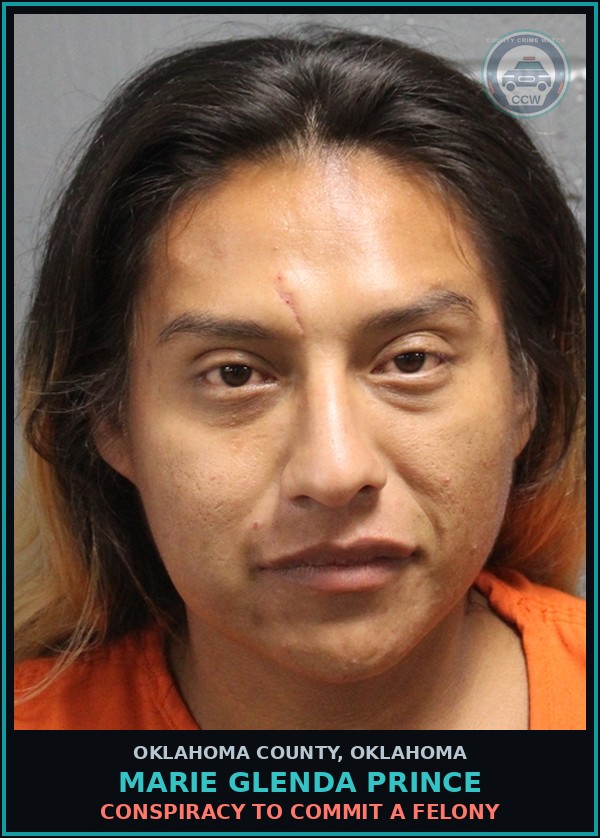Booking mugshot of Marie Glenda Prince in Oklahoma County