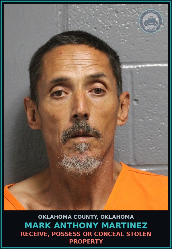 Booking mugshot of Mark Anthony Martinez in Oklahoma County