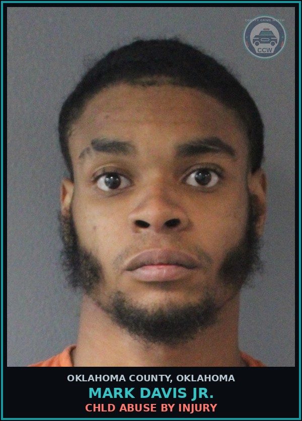 Booking mugshot of Mark Davis Jr. in Oklahoma County