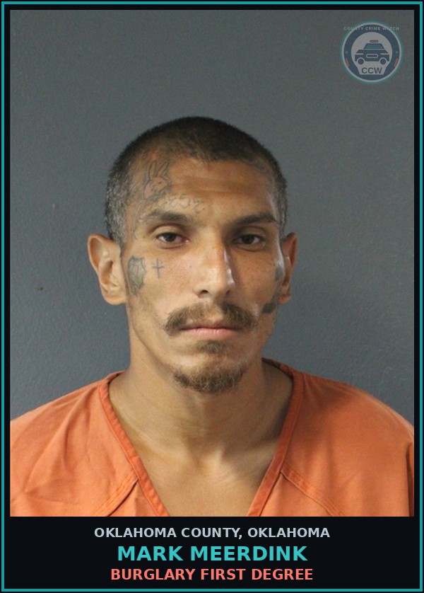 Booking mugshot of Mark Meerdink in Oklahoma County